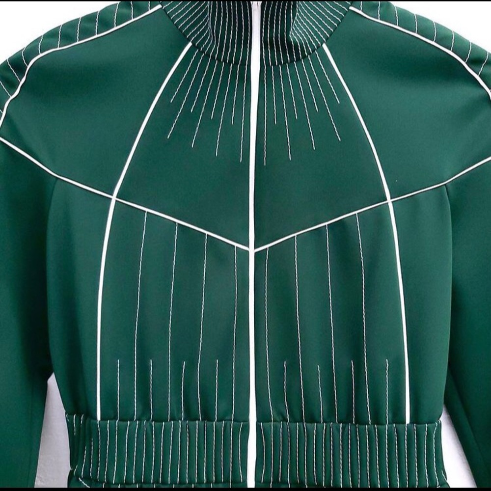 SOLD NWT Valentino Green Zipper Dress 2 - Picture 7 of 16